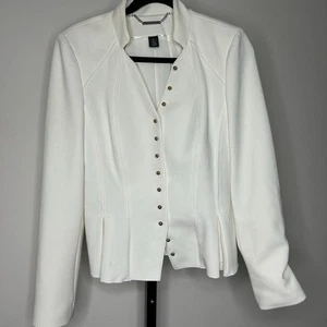 White House Black Market Cream Jacket- 10-gold button, fully lined see notes - Picture 1 of 5