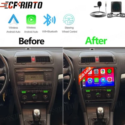 CarPlay Android 15 Autoradio Navi Für Skoda Octavia 2 1Z3 1Z5 2004-2013 + Kamera - Bild 1 von 4