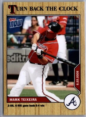 2020 Topps Now Turn Back the Clock #84 Mark Teixeira Atlanta Braves - Image 1 of 2