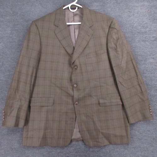 Cappotto sportivo Burberry London uomo 46 regular marrone verde quadri lana seta Nordstrom