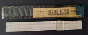 Vintage Sterling Präzisions Rechenschieber mit Etui und Anleitung Made in USA - Bild 1 von 3