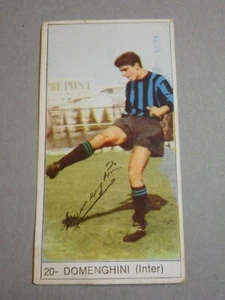 ***CALCIO ITALIA BAGGIOLI 1965/66*** AUTOGRAFATA - DOMENGHINI (INTER) !!! - Foto 1 di 2