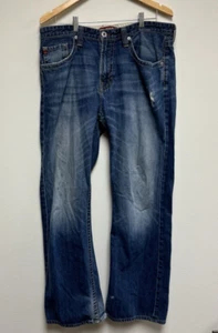 Big Star Jeans Mens 36 Regular Blue Pioneer Boot Cut Light Wash Distressed 36x31 - Picture 1 of 14