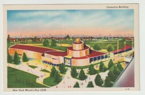 Postal sin usar Feria Mundial de Nueva York 1939 Cosméticos Edificio NY - Imagen 1 de 2