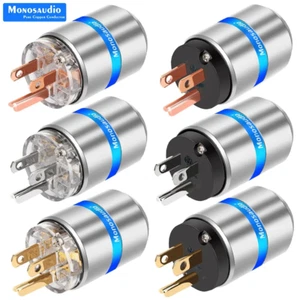 Power Cable Cord Connector Pure Copper US Mains AC Power Plug Screw Lock Plug - Picture 1 of 14