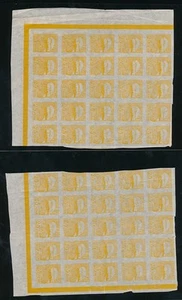 ESTONIA 1920 TALLINN 25p YELLOW SHEET UNMOUNTED MINT CORNER BLOCK of 50 - Picture 1 of 1