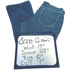 Old Navy the Sweetheart Womens Jeans Size 12 short Blue Medium Wash bootcut - Picture 1 of 9