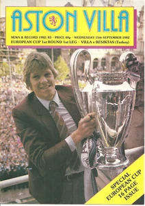 Vintage ASTON VILLA FC 1982/83 v Besiktas Istanbul - European Cup - Picture 1 of 2