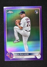 2022 Chrome Update Base Purple #USC97 Cole Sands - Minnesota Twins