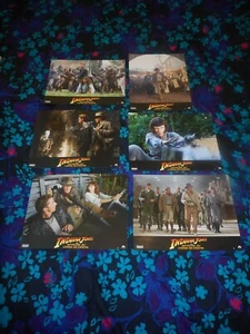 INDIANA JONES & KINGDOM CRYSTAL SKULL - ORIGINAL SET OF 8 FRENCH LOBBY CARDS - Picture 1 of 2