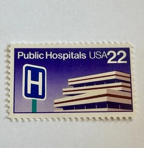 1986 Public Hospitals 22-Cent MNH Single Stamp Unused USA - Picture 1 of 9