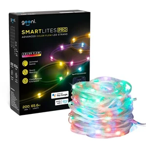 Geeni Smart String Lights 200 LEDs Segmented RGB Music Sync, 65.6Ft - Picture 1 of 10