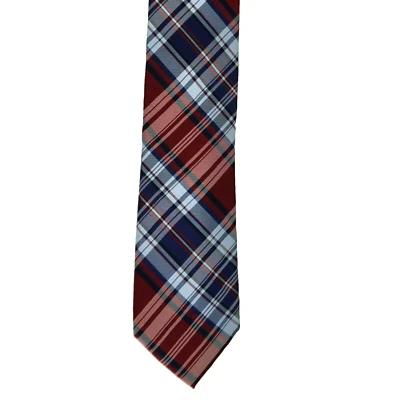 Chaps шелковый галстук клетчатый синий красный классический опрятный церковь братство интервью Repp - Изображение 1 из 4