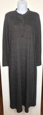 Camisón gris de longitud media mediana de Soma Intimates para mujer Henley Midi M Foto 1 de 4