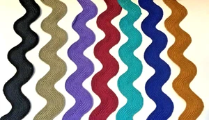 JUMBO RIC RAC 1 3/8” Wide Polyester~7 Different Colors Rick Rack 1 Yard Minimum - Picture 1 of 6