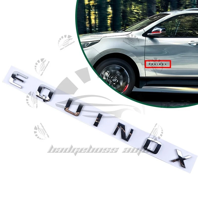 For Equinox Left/Right Nameplate Letter Emblem 3D Gloss Chrome Badge Replacement Foto 1 de 2