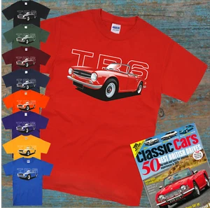 Triumph TR6 Classic Car T Shirt Iconic British Sports Car 9 Colours S - 5XK - Picture 1 of 10