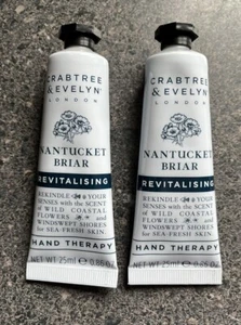 2x Crabtree & Evelyn NANTUCKET BRIAR - REVITALIZING Hand Therapy USA 0.9 oz SEAL - Picture 1 of 5