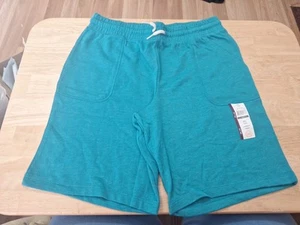 New Boys Size 18 Terry Cloth Pull On Shorts, Green By Wonder Nation - Picture 1 of 3