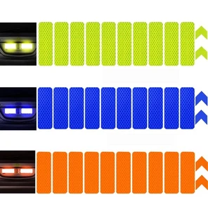 36 Stück Reflektierende Aufkleber Warnaufkleber Bänder für Helme Motorrad Bike Auto - Bild 1 von 8