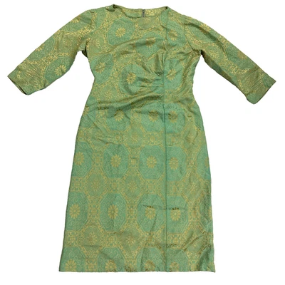 Vestido recto vintage años 60 60 60 hecho a mano estilo bohemio manga 3/4  Foto 1 de 4