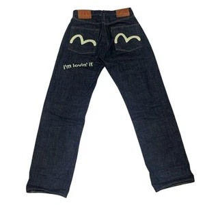 Pantaloni EVISU x McDonald's Denim 2004 Edizione Limitata M Near Mint Vintage - Foto 1 di 4