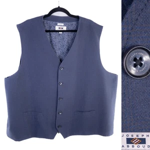 Joseph Abboud klassische Passform 5 Knöpfe Baumwolle blau kariert Freizeitweste Gr. 3X - Bild 1 von 12