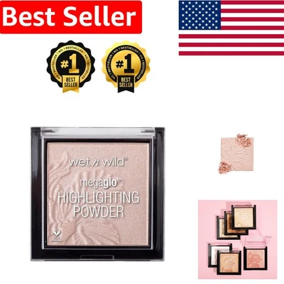 Polvo iluminador de oro rosa MegaGlo suave aterciopelado, cobertura media, 0,19 OZ Foto 1 de 4