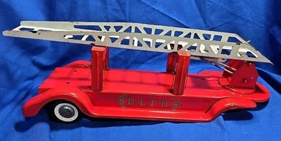Camión de bomberos Buddy L de colección escalera de extensión de acero prensado juguete/sin camión años 50  Foto 1 de 4