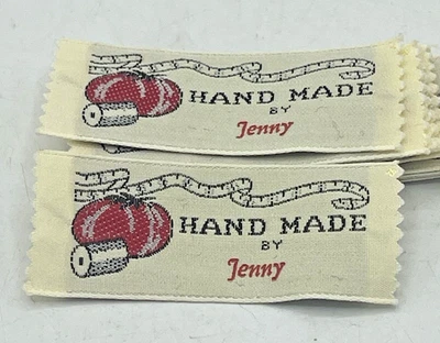 Винтажный набор из 13 тканых этикеток персонализированный «Ручная работа Дженни» - Изображение 1 из 4