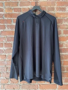 Rhone Polo Schwarz Pullover Stretch Langarm Golfshirt Herren XL Delta Pique - Bild 1 von 15