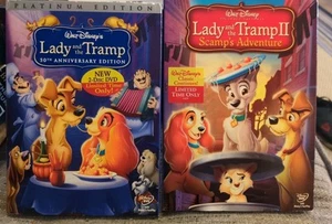 Lady and the Tramp / Lady and the Tramp Scamp's Adventure DVD With Slipcover New - Picture 1 of 2