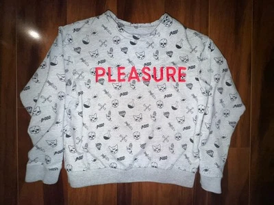 Ampersand PLEASURE Sudadera Pequeña Mattelsa Gris Gráfico Emo Gótico Calaveras Gatos Foto 1 de 4