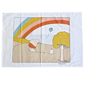 Vintage ZIGGY Kissenbezug Tom Wilson Springmaid Regenbogen Segelboot Ocean Love - Bild 1 von 6