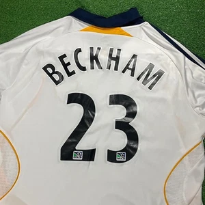 David Beckham #23 Los Angeles Galaxy Jersey M 2007/08 Adidas MLS Long Sleeve - Picture 1 of 13