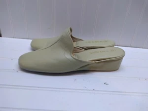 Somersby Lamo Blanche Tan Leather Wedge Slide Mule Clog Slipper Women Shoe 9M40 - Picture 1 of 6