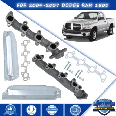 Left & Right Exhaust Manifold w/ Gasket Kit For 2004-2007 Dodge Ram 1500 V8 4.7L - Image 1 of 4