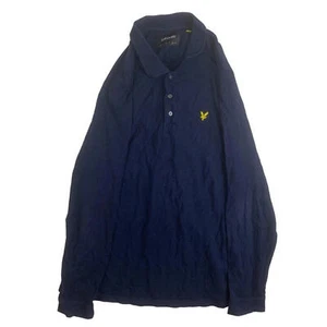 Lyle & Scott Blue Long Sleeved Half Button Polo For Mens Size XS - Picture 1 of 5
