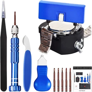 Herramienta De Reemplazo De Bateria De Reloj Kit Para Quitar Y Abrir La Caja New - Imagen 1 de 12
