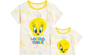Tweety Bird Sequin Flip Girl T Shirts Looney Tunes Size 4 - Picture 1 of 4