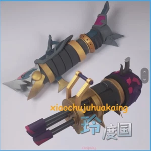 Arcane: League of Legends Jinx Halloween Minigun Waffe EVA Cosplay Requisiten Kits - Bild 1 von 12