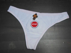 String Tanga Slip Stop-Schild XL 42 weiß - Bild 1 von 2