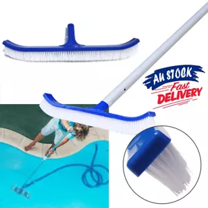 18inch Plastic Brush Swimming Pool Broom Tools Curved AlgaeSpa Cleaner Cleaning - Picture 1 of 9