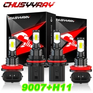 For Nissan Pathfinder 2005-2012 LED 9007 Headlight Hi/Low + H11 Fog Light Bulbs - Picture 1 of 12