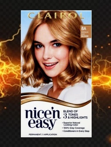 Clairol 'n Easy Hair Kit 106 Medium Ash Blonde 1ct 381519000171a623