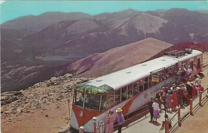 Vintage Colorado Railroad Postcard Pikes Peak Cog Train Summit Terminal - Picture 1 of 2