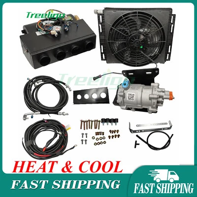 12V Electric Cool&Heat Universal Underdash Air Conditioner DC Auto Car A/C Kit - Image 1 of 4