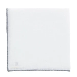 Fiori Di Lusso White Geometric Pocket Square - x 12" - (FL7251710) - Picture 1 of 4