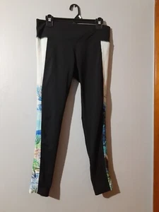 Athleta Women's Leggings Black Multicolor Size M Athletic Yoga Running - Picture 1 of 7