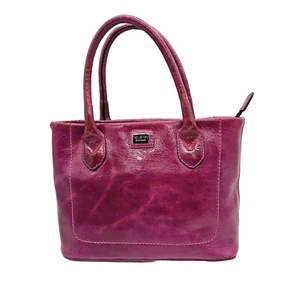 O.S.P. Osprey Graeme Ellison kleine rosa glasierte Lederhandtasche - Bild 1 von 13